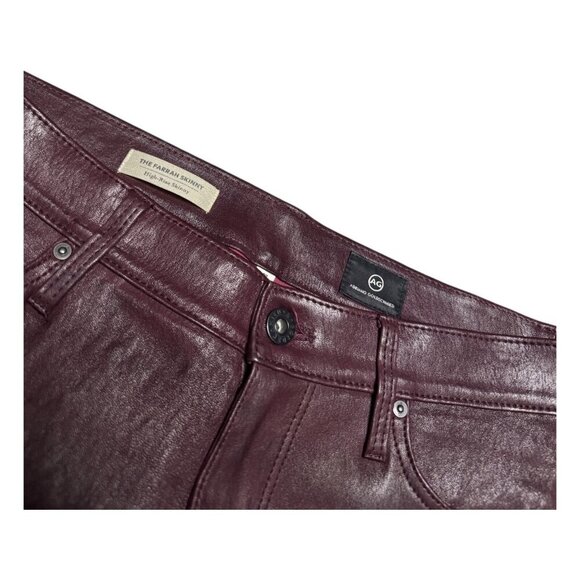 AG ADRIANO GOLDSCHMIED Genuine LAMB LEATHER Skinny Casual Pants Womens Medium - Picture 4 of 7
